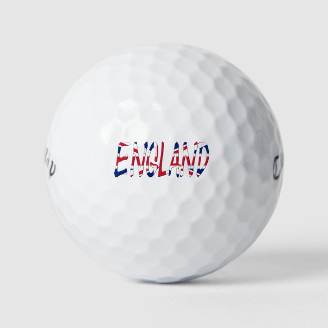 England overlaid on Union Jack Flag cwb gbcnt Golf Balls (Front)