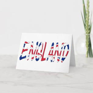 England overlaid on Union Jack Flag gccnt Card