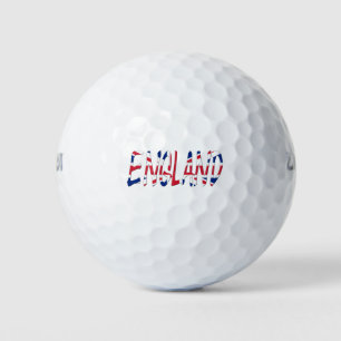 England overlaid on Union Jack Flag wu gbcnt Golf Balls