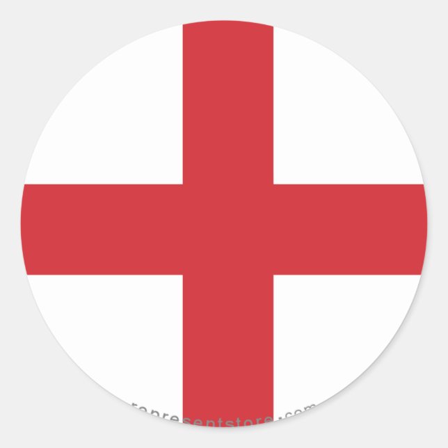 England Plain Flag Classic Round Sticker (Front)
