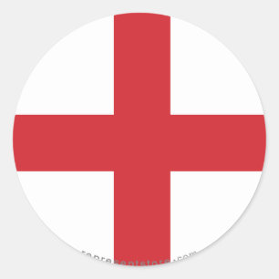 England Plain Flag Classic Round Sticker