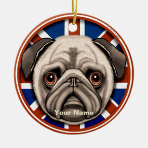 England Pug  ornament