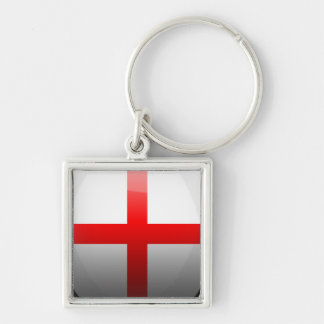 England Retro Glass Key Ring