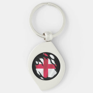 England Ripped Flag Key Ring