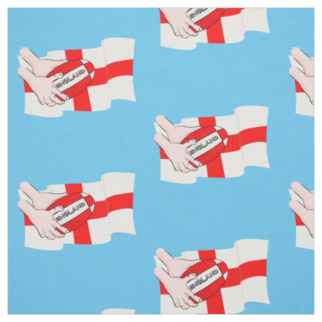England Rugby Team Supporters Flag With Ball Fabric (Swatch)