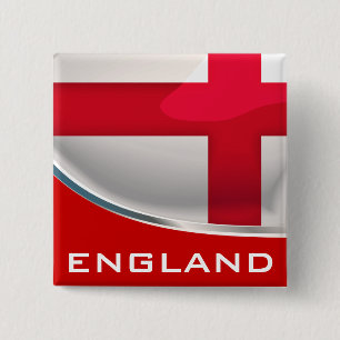 England Shield 15 Cm Square Badge