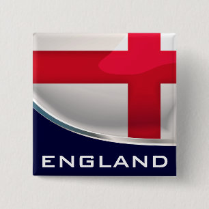 England Shield 15 Cm Square Badge