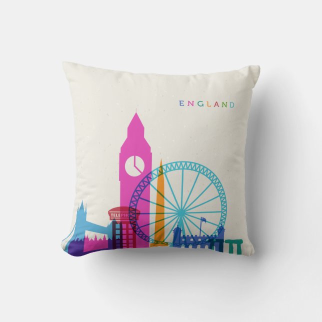 England Skyline Cushion (Front)