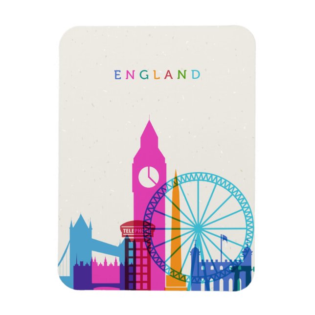 England Skyline Magnet (Vertical)
