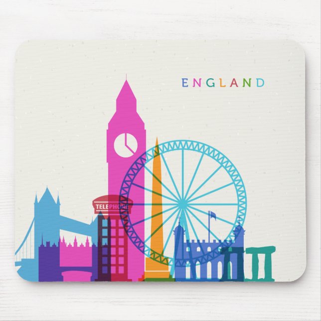 England Skyline Mouse Mat (Front)