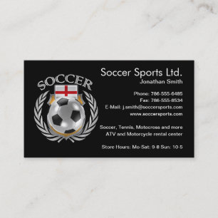 England Soccer 2016 Fan Gear Business Card