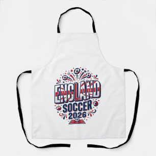 England Soccer 2026 Soccer Bold Country Typography Apron