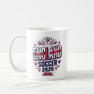 England Soccer 2026 Soccer Bold Country Typography Coffee Mug