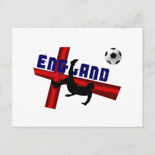 England soccer bicycle kick gift t-shirts and gear postcard