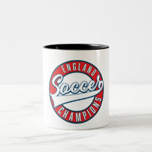 England Soccer Champions logo Two-Tone Coffee Mug