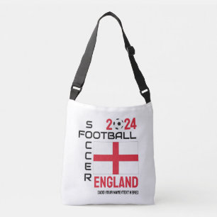 ENGLAND Soccer Football Custom Name 2024 ANY YEAR  Crossbody Bag