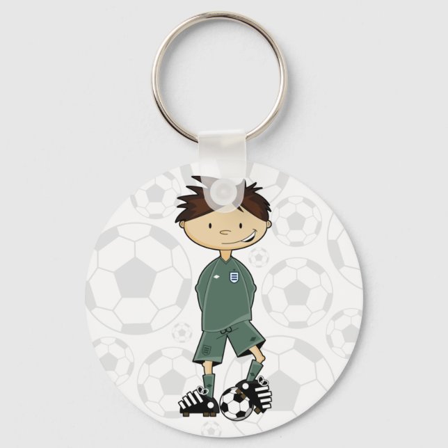 England Soccer Goalkeeper Keychain (Front)