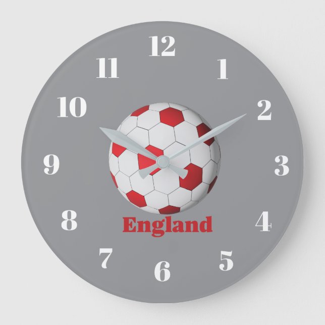 England Soccer Large Clock (Front)