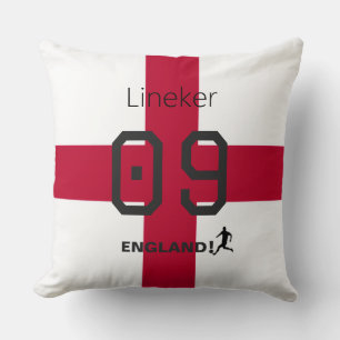 England St George Cross Patriotic Custom Name Cushion