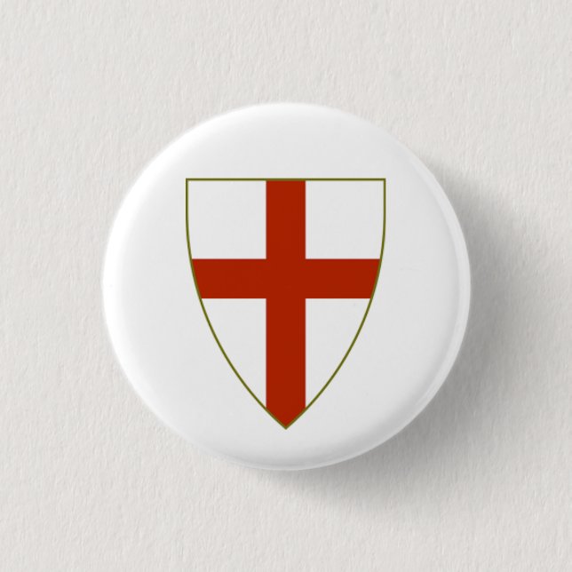 ENGLAND ST GEORGE CROSS SHIELD PIN BADGE (Front)