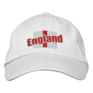 England St Georges Cross Patriotic Flag With Text Embroidered Hat