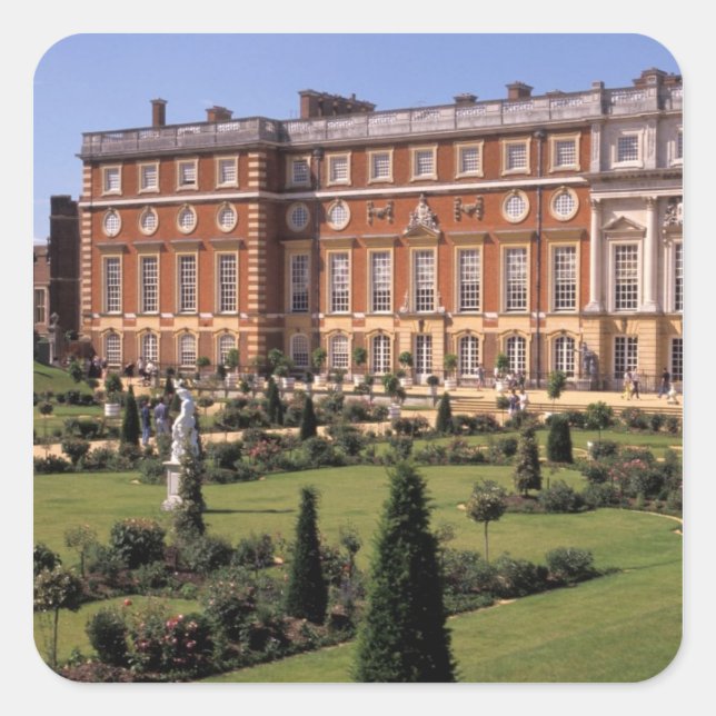 England, Surrey, Hampton Court Palace. Square Sticker (Front)