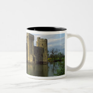 England, Sussex, Bodiam Castle Two-Tone Coffee Mug