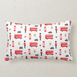 England Symbols Pattern Lumbar Cushion