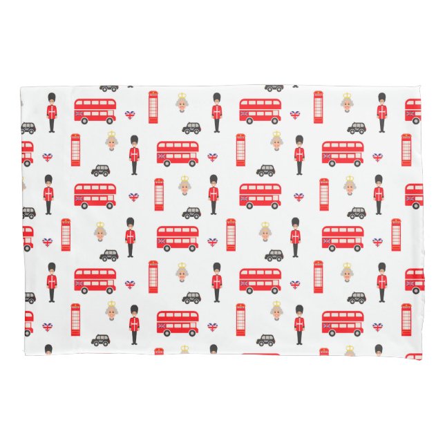 England Symbols Pattern Pillowcase (Front-Left)