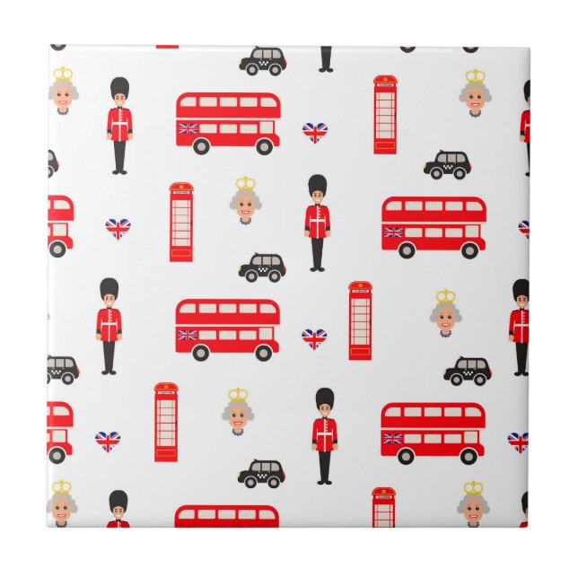 England Symbols Pattern Tile (Front)