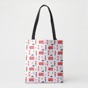 England Symbols Pattern Tote Bag