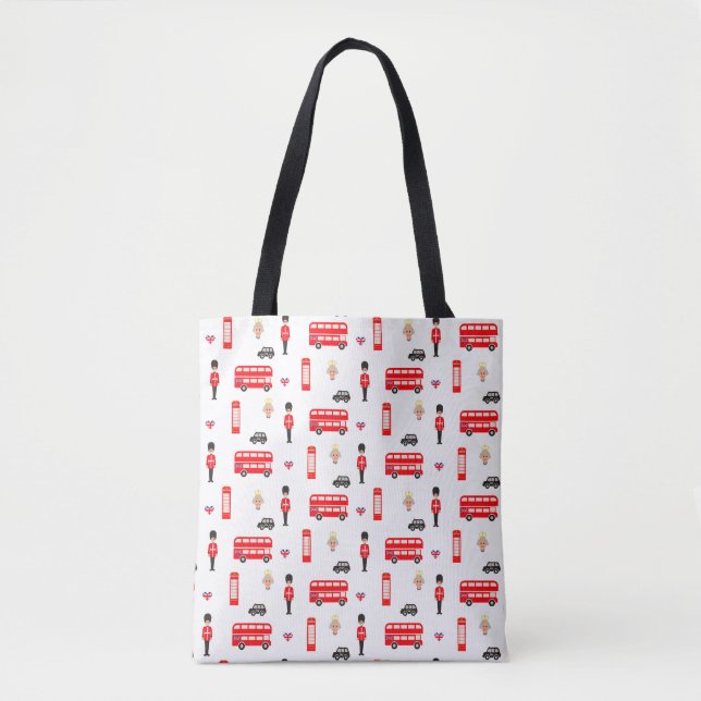 England Symbols Pattern Tote Bag (Front)