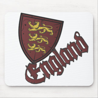 England Three Lions Wooden Shield Mouse Mat