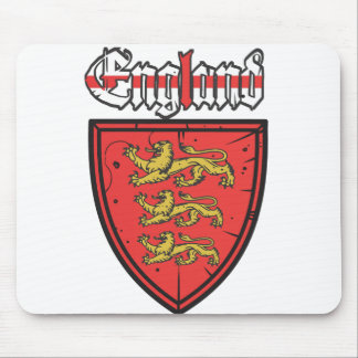 England Three Lions Wooden Shield Mouse Mat
