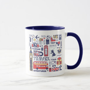 England Travel Doodles Mug
