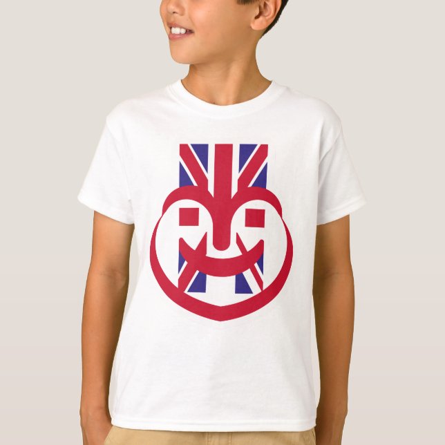 ENGLAND UK FACE HEART BY MASANSER T-Shirt (Front)