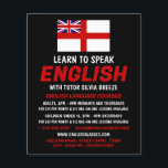 England UK Flag, English Language Course Advert Flyer<br><div class="desc">England UK Flag,  English Language Course Advertising Flyers By The Business Card Store.</div>
