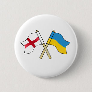 England & Ukraine Unite 6 Cm Round Badge