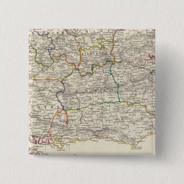 England V 15 Cm Square Badge (Front)