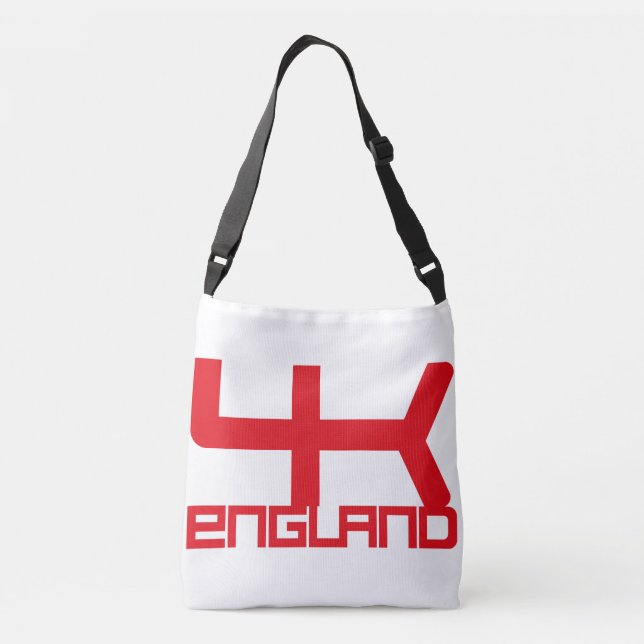 ENGLAND VER UK FLAG TEXT BY MASANSER PIXELAT CROSSBODY BAG (Back)