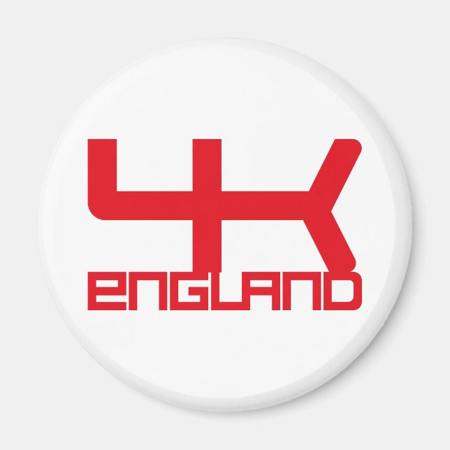 ENGLAND VER UK FLAG TEXT BY MASANSER PIXELAT MAGNET (Front)