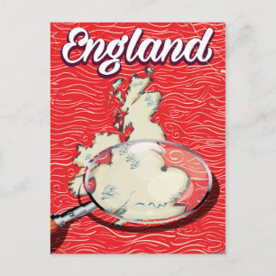 England vintage style travel poster postcard