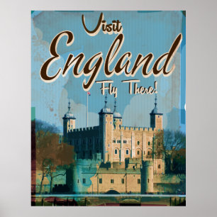 England Vintage travel poster