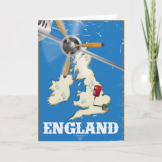 England vintage travel poster. holiday card