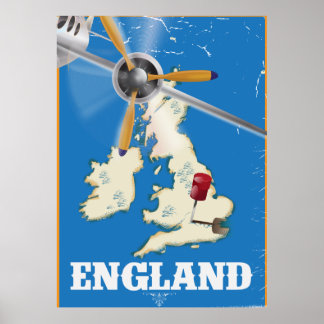 England vintage travel poster. poster
