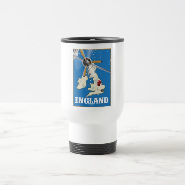 England vintage travel poster. travel mug (Center)