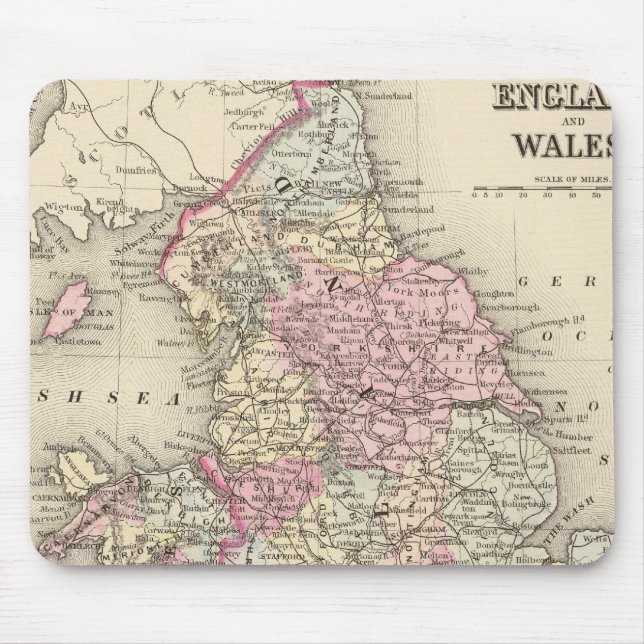 England, Wales 5 Mouse Mat (Front)