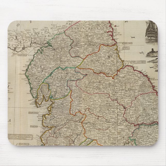 England, Wales north Mouse Mat (Front)