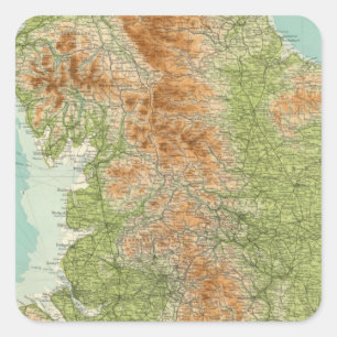 England & Wales, northern section Square Sticker