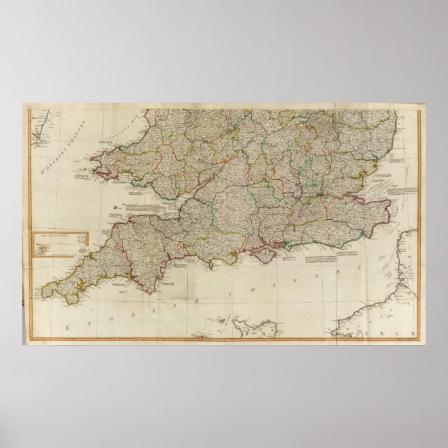 England, Wales, south Poster (Front)